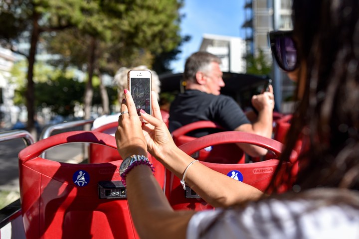 a person holding a cell phone