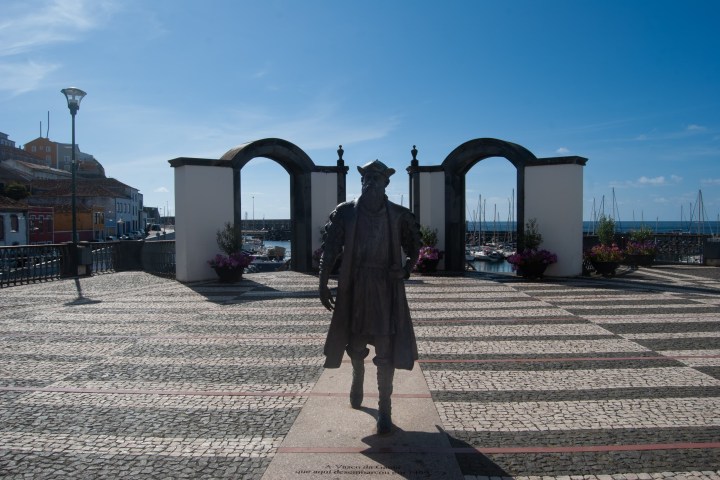 a person standing in front of a building